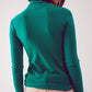 Fine knit high neck jumper in green Szua Store