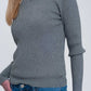 Fitted jumper in gray rib knit Szua Store