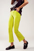 Flare corduroy pants in lime green Szua Store