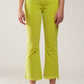 Flare corduroy pants in lime green Szua Store