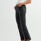 Flare jeans in dark grey with asymmetric detail Szua Store