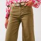 Flare Jeans in Khaki - Szua Store