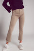 Flare jeans with raw hem edge in beige Szua Store