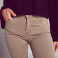 Flare jeans with raw hem edge in beige Szua Store