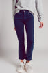 Flare jeans with raw hem edge in blue ink Szua Store