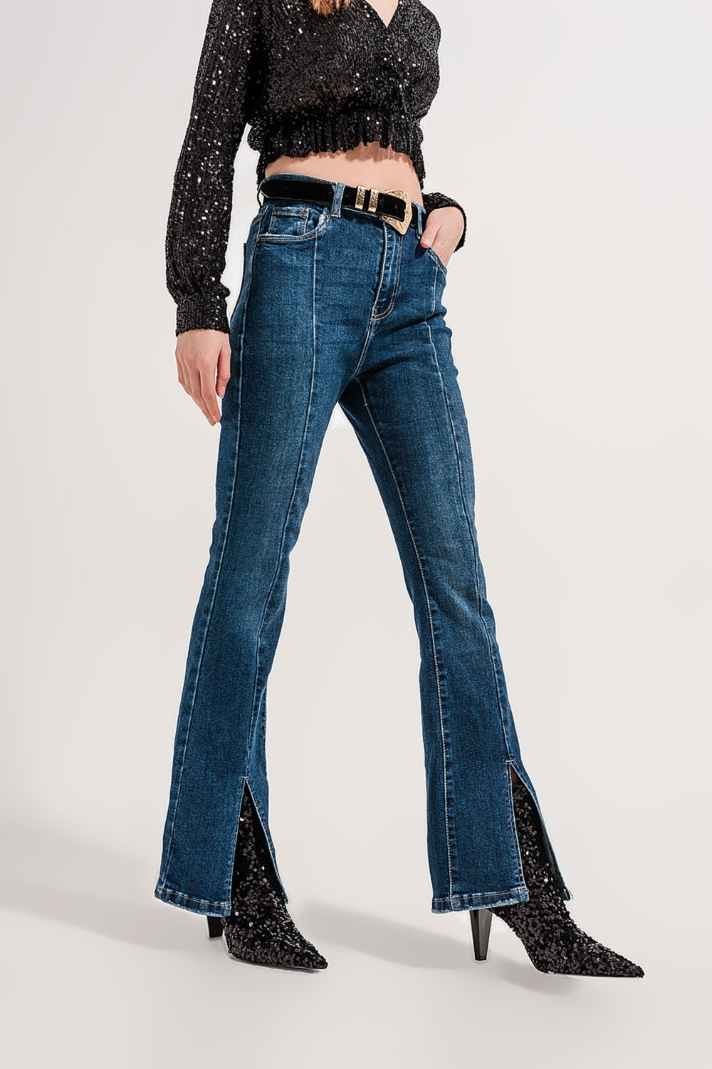 Flare jeans with split hem Szua Store