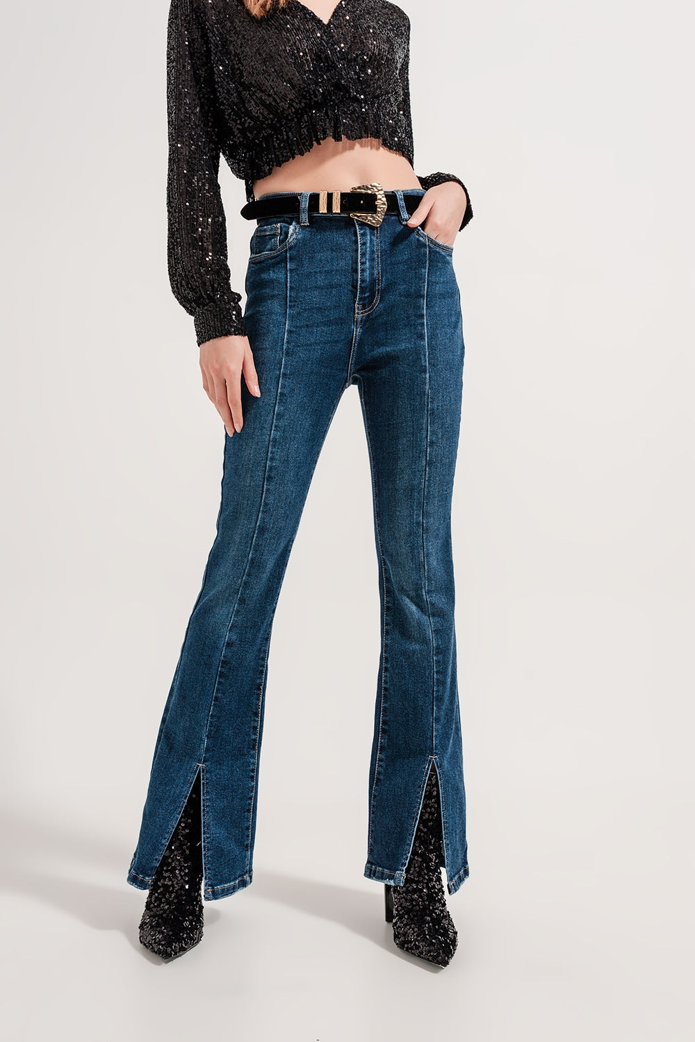 Flare jeans with split hem Szua Store