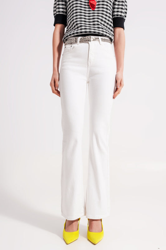 Flared jeans in white Szua Store