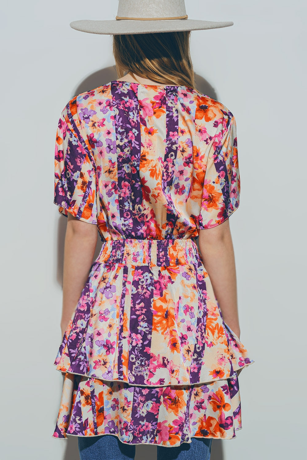 Floral Mini Dress in Multicolour - Szua Store