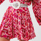 Floral Print Mini Pleated Dress in Pink - Szua Store