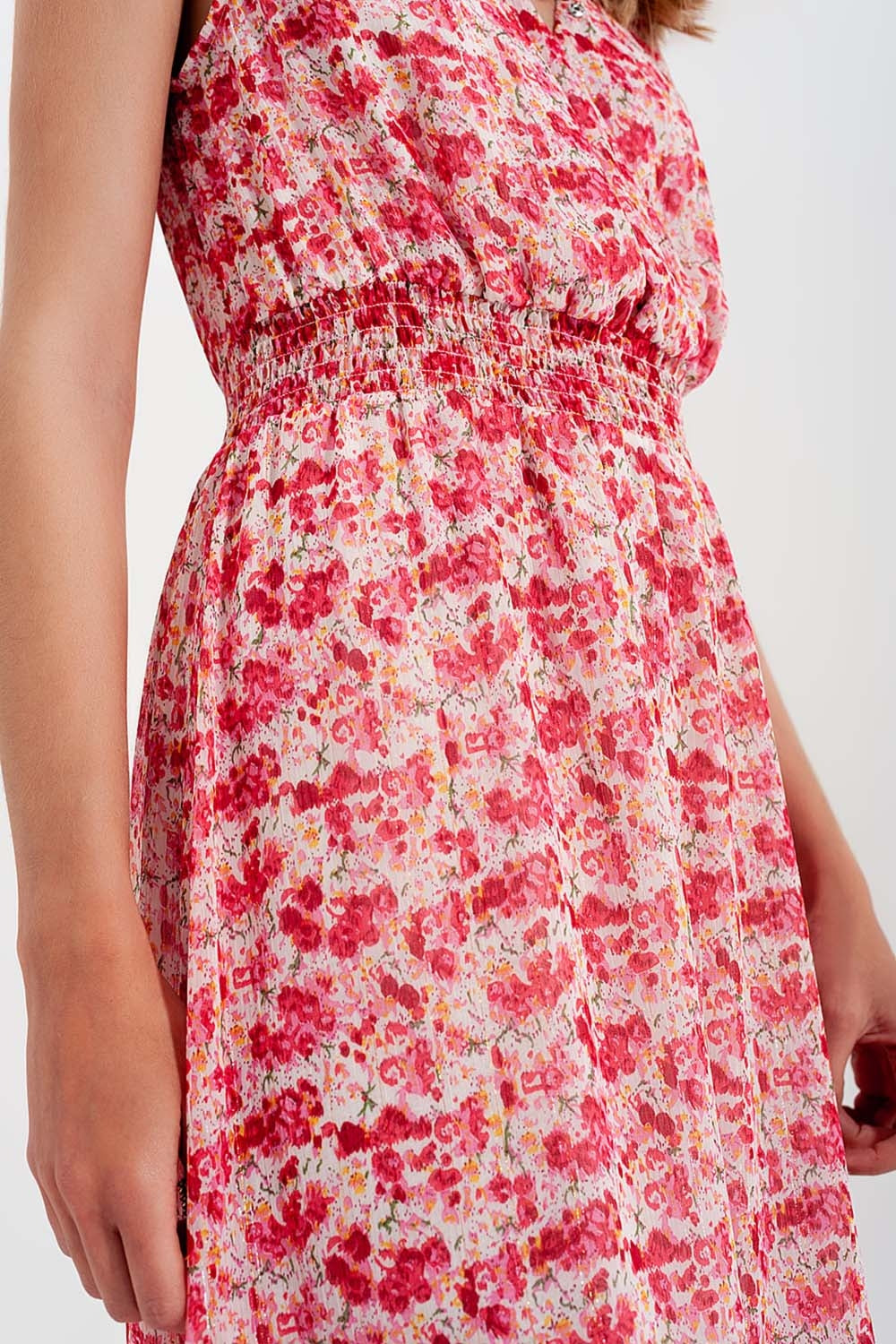Floral sleeveless maxi dress in pink Szua Store