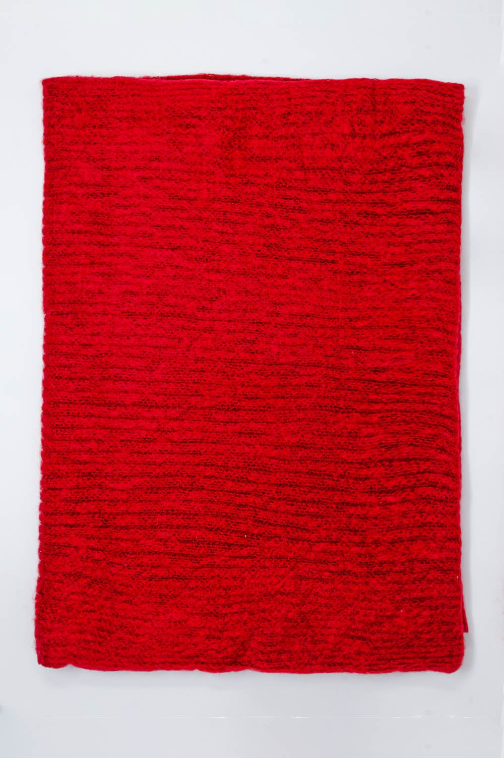 Fluffy red scarf