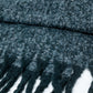 Fluffy tassel scarf in black Szua Store