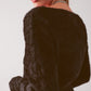 Fluffy v neck knit jumper in black Szua Store