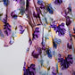 Flutter sleeve maxi dress in purple floral print Szua Store