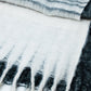Fringed striped scarf in black Szua Store