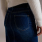 Full Length Stretch Denim 90's Skirt in Dark Wash - Szua Store