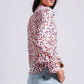 Geo print front buttoned shirt in orange Szua Store