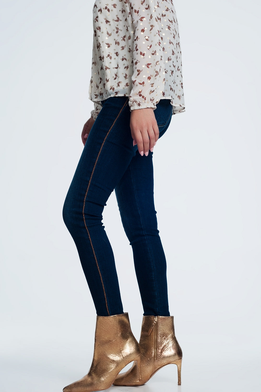 Gold side detail jeans Szua Store