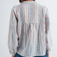 Grandad shirt in blue stripe Szua Store