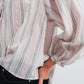 Grandad shirt in pink stripe Szua Store