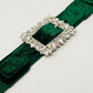 Green Belt with rhinestones and adjustable elastic - Szua Store