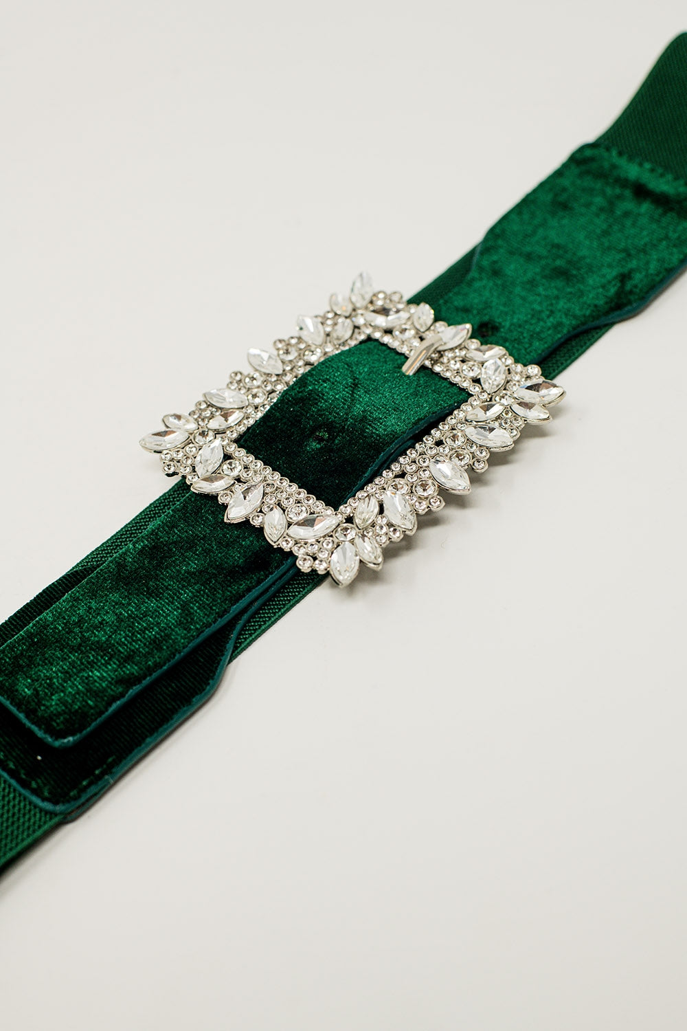 Green Belt with rhinestones and adjustable elastic - Szua Store