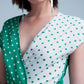 Green dress with polka dots - Szua Store