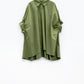 Green oversized blouse with short sleeve