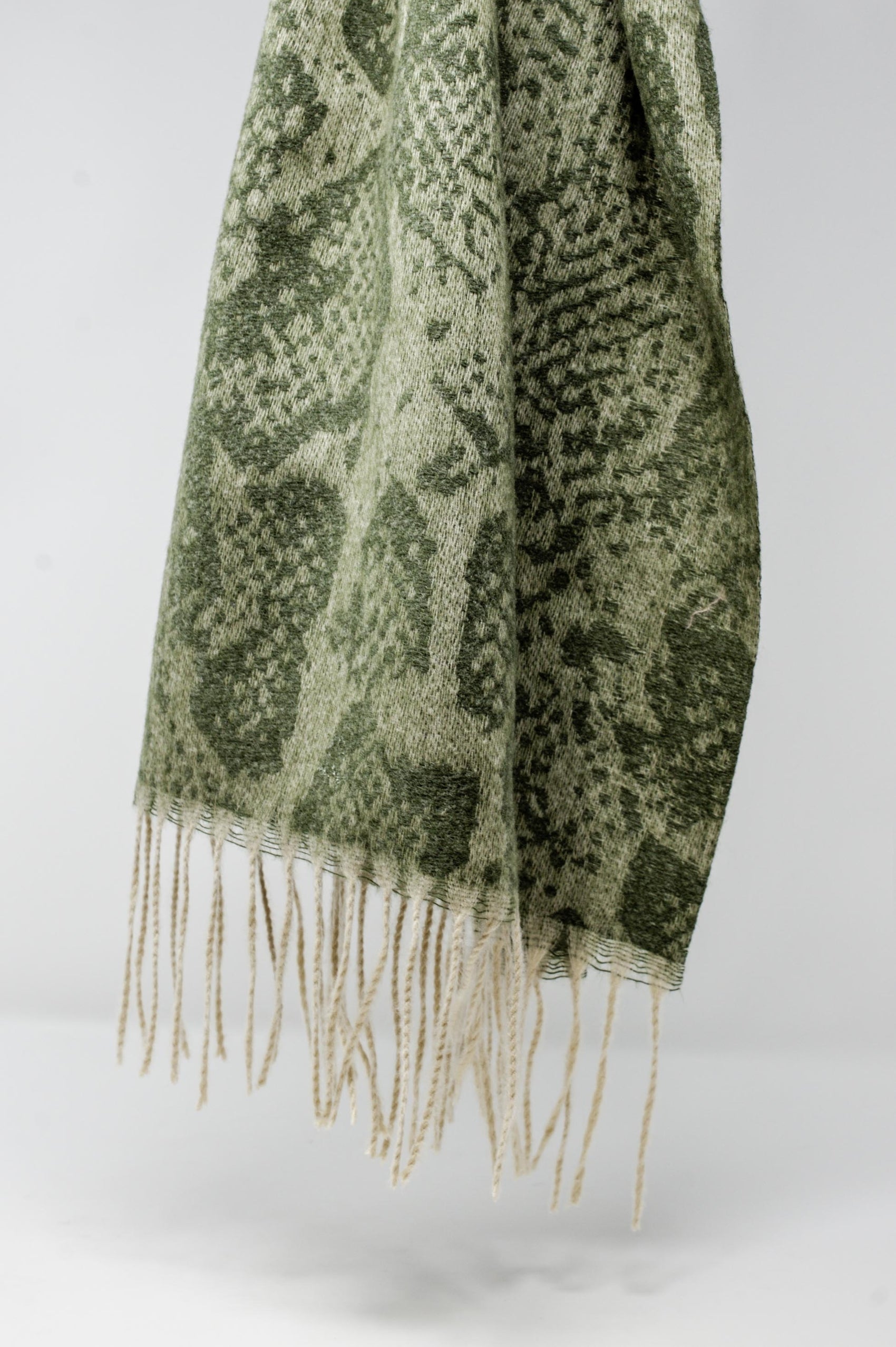 Green snake print scarf with bangs Szua Store