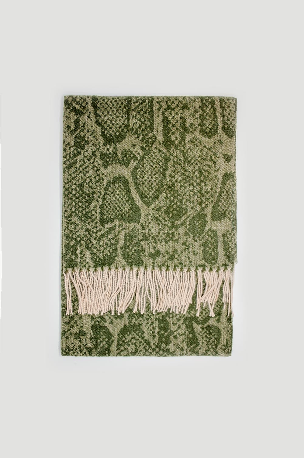 Green snake print scarf with bangs Szua Store