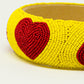 Heart Detail Beads Headband in Yellow - Szua Store