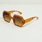 Hexagonal Oversized Sunglasses In Vintage Tortoiseshell - Szua Store