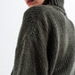 High neck chunky knit jumper in dark gray Szua Store