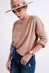 High neck jumper in beige Szua Store