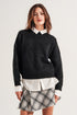 High neck jumper in black Szua Store