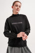 High neck sweatshirt in black Szua Store