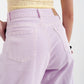 High rise mom jeans with pleat front in lilac Szua Store