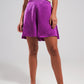 High rise satin shorts in purple Szua Store