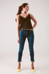 High rise skinny jeans in midwash blue Szua Store