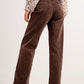 High rise slouchy mom jeans in chocolate Szua Store