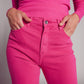 High rise slouchy mom jeans in fuchsia Szua Store