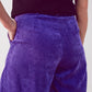 High rise straight leg pants in purple cord Szua Store