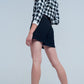 High waist black short with lace detail Szua Store