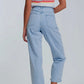 High waist mom jeans in light blue denim Szua Store