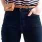 High waist skinny jeans in dark blue Szua Store