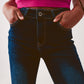 High waist skinny jeans in dark wash blue Szua Store