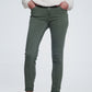 High waisted skinny jeans in green Szua Store