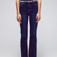 Q2 High Waisted Flared Jeans In Dark Wash