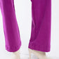 High waisted front pockets flare jeans in magenta